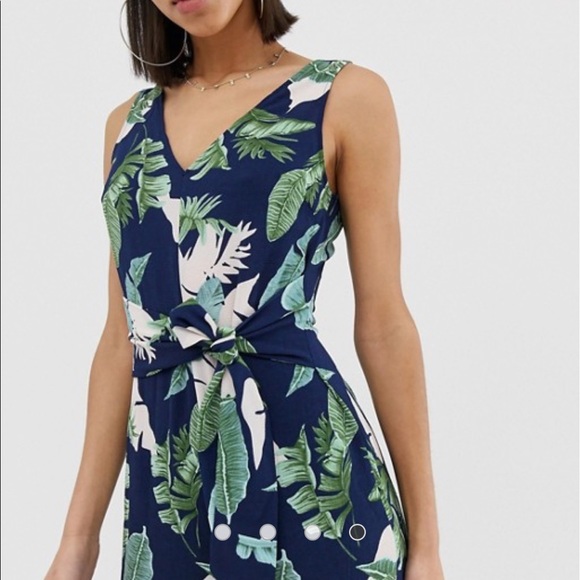 ๐HP๐NWT Palm Print Jumpsuit by AX PARIS ASOS - Picture 3 of 6